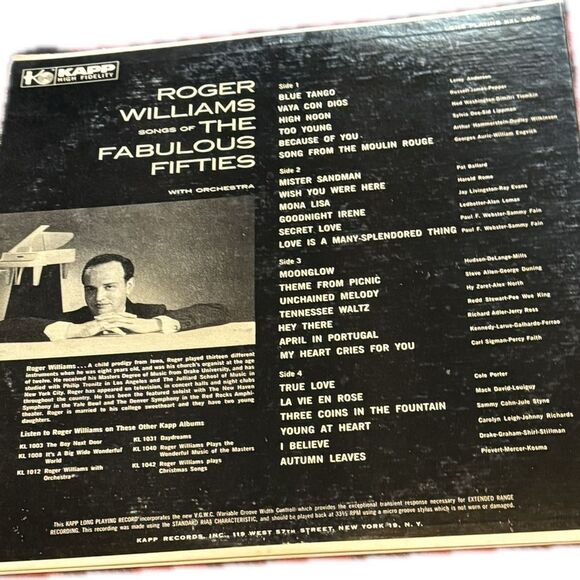 Roger Williams Vinyl Record - Picture 2 of 2